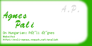 agnes pali business card